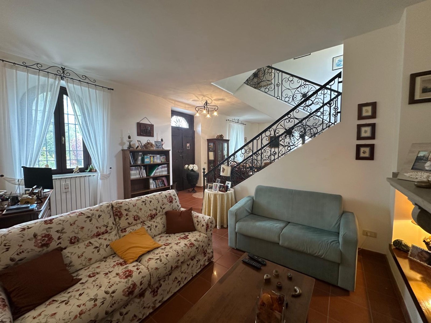 Furnished living areas and staircase — 1329