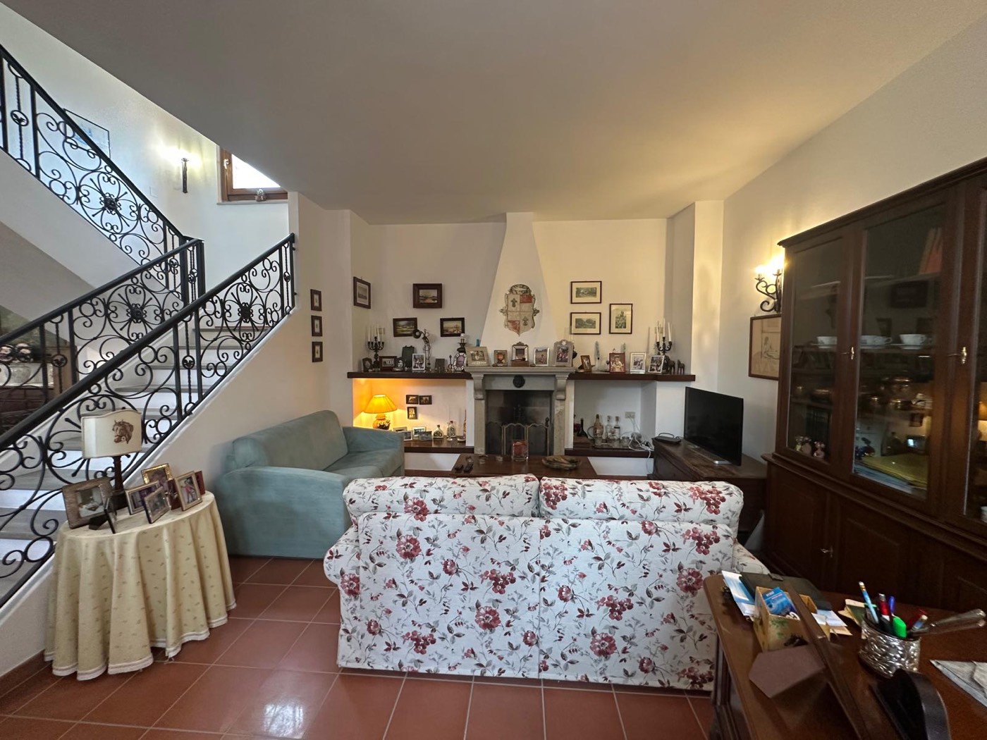 Furnished living areas and staircase — 1329