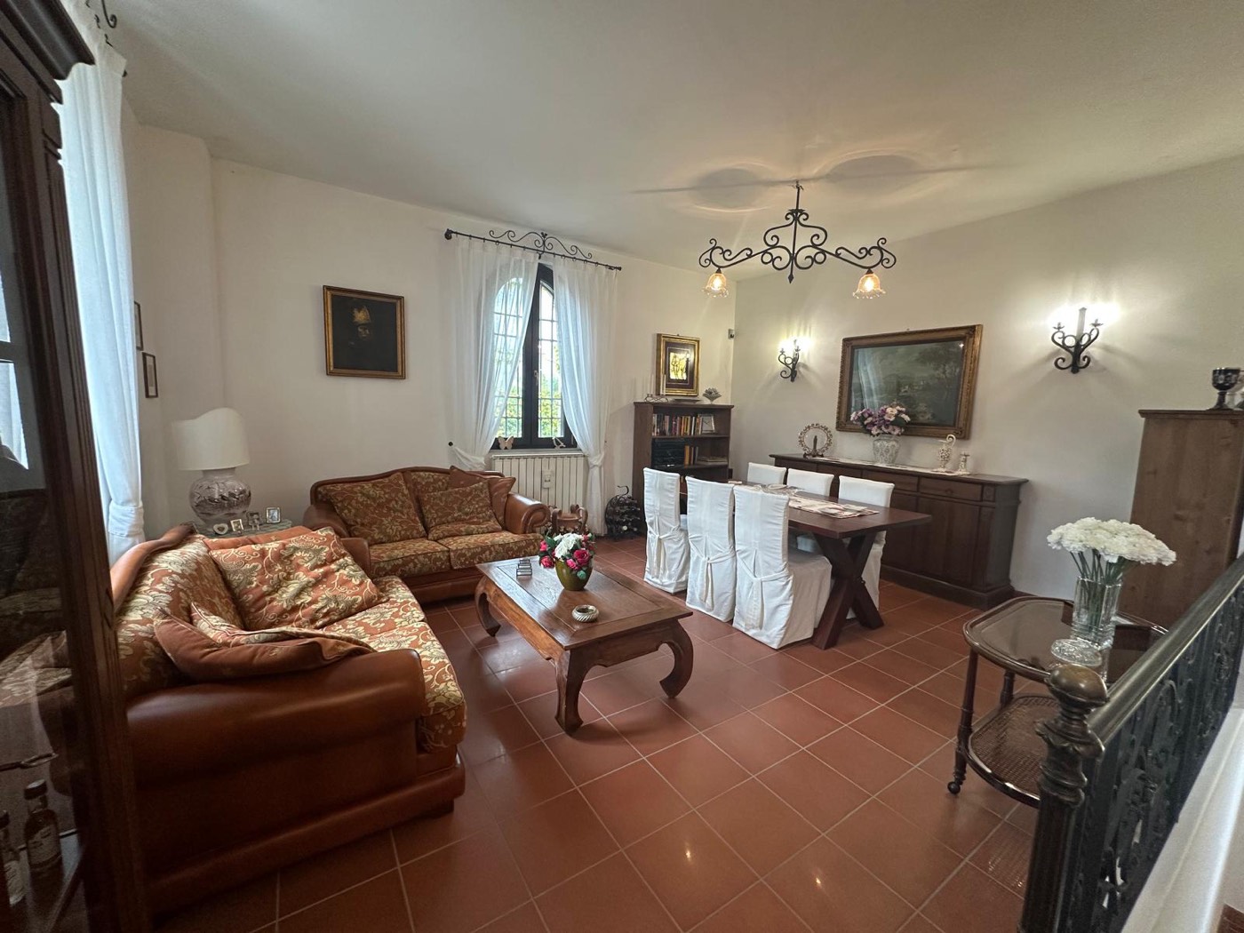 Furnished living areas and staircase — 1329