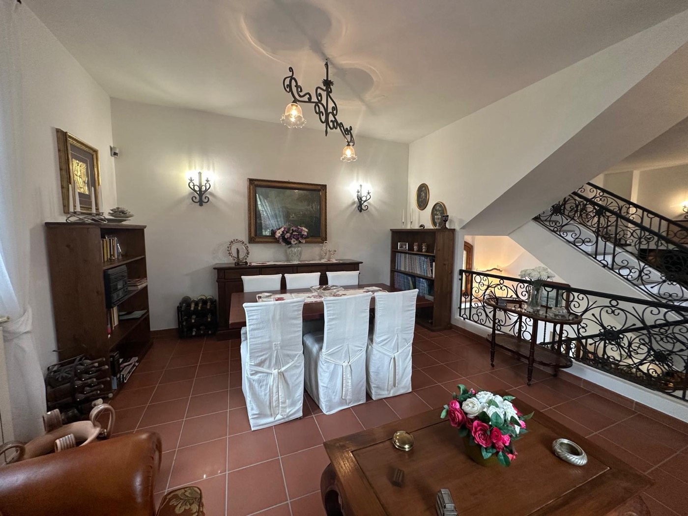 Furnished living areas and staircase — 1329