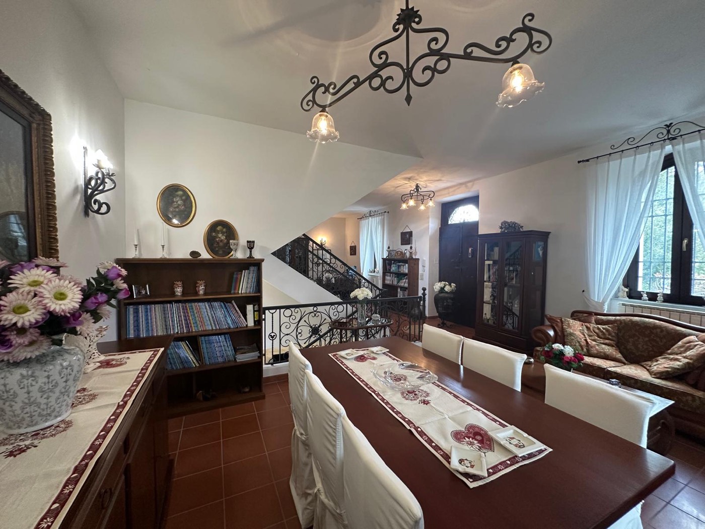 Furnished living areas and staircase — 1329