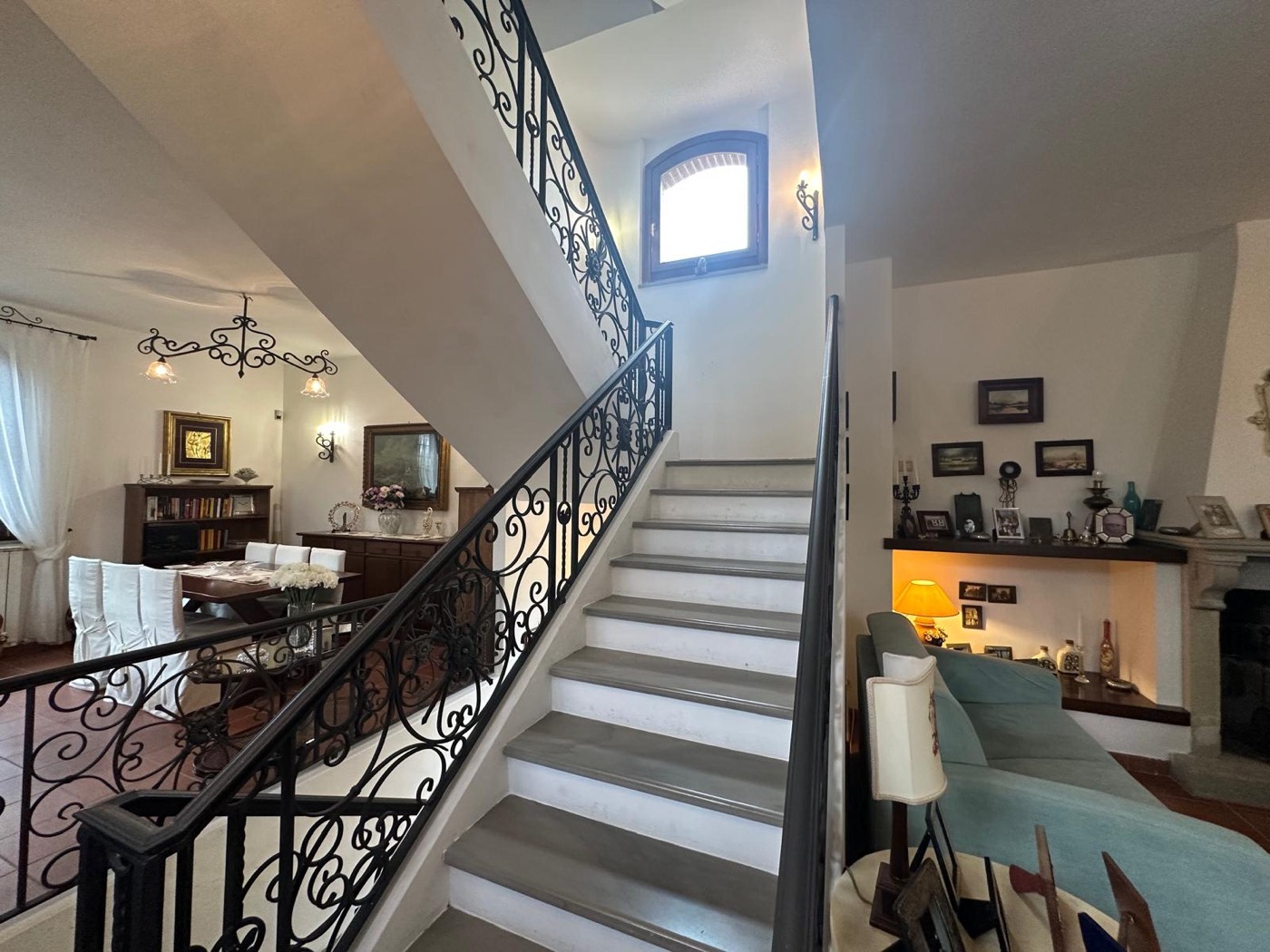Furnished living areas and staircase — 1329
