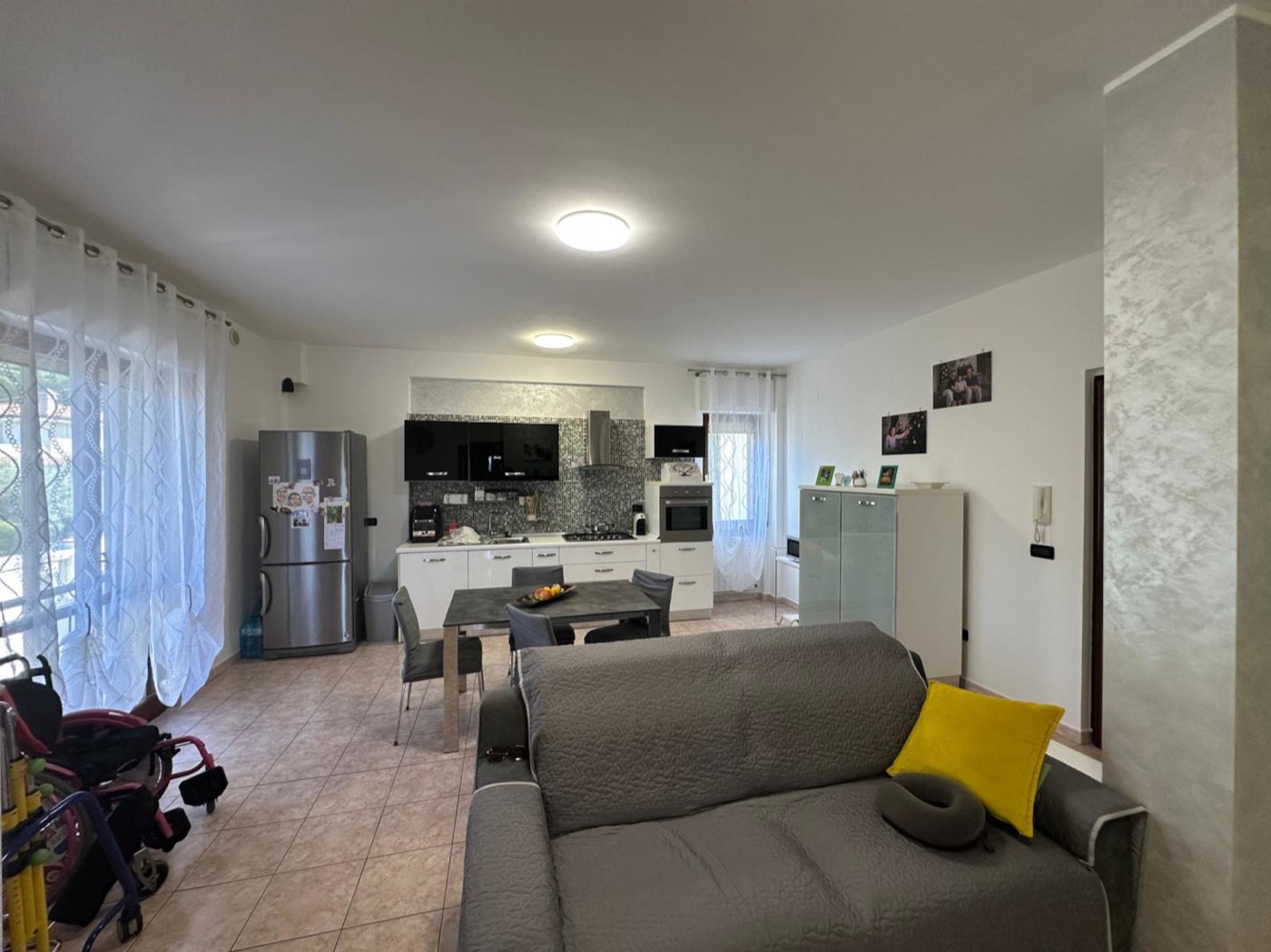 Furnished living and kitchen area — 1343