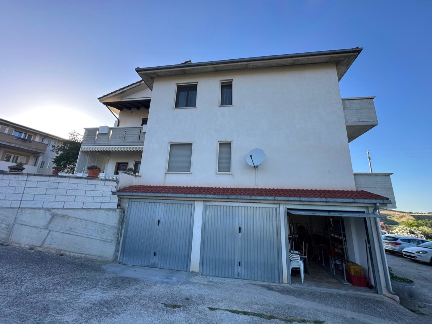 Building and garage exterior — 1343